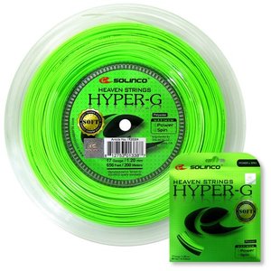 솔린코 Hyper-G Soft 하이퍼지 소프트 200m Reel 굵기 1.20mm 1.25mm 녹색 형광연두 SOLINCO TENNIS STRING YELLOW GREEN
